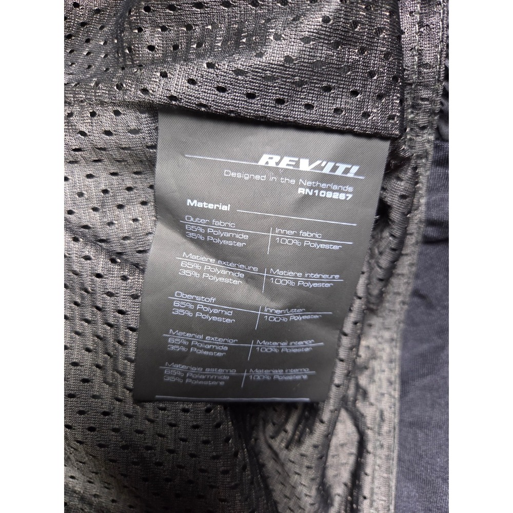 REV'IT! Motorcycle Jacket Men M Black Red Engineered Skin Textile Touring Coat - Picture 14 of 15